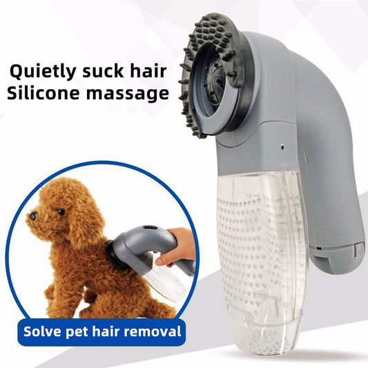 Electric Pet Hair Vacuum Cleaner – Portable Massage & Cleaning Device for Dogs & Cats