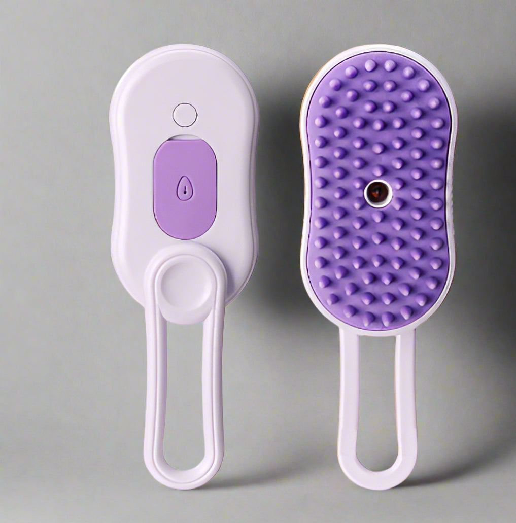 3-in-1 Electric Steamy Pet Brush – Spray, Massage & Hair Removal for Cats & Dogs